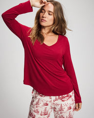 PAINT THE TOWN RED - Classic Long Sleeve Pajama Top | Soma