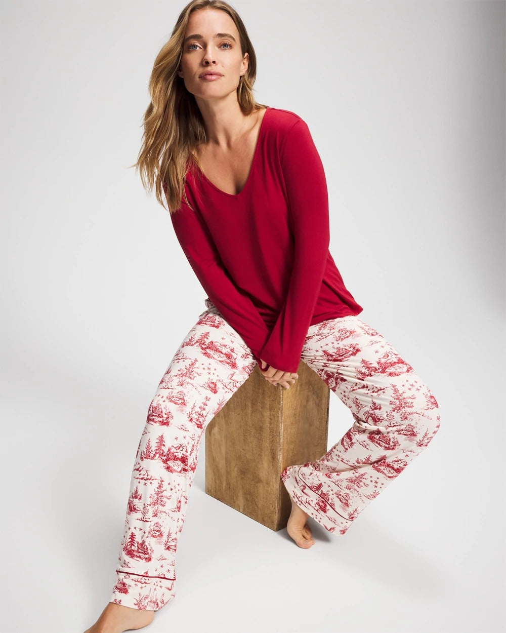 PAINT THE TOWN RED - Classic Long Sleeve Pajama Top | Soma