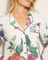WINGED WONDERS DRAMA CHMP - Piped Long-Sleeve Notch Pajama Top | Soma