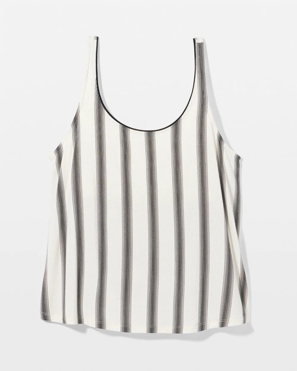 HAMPTON STRIPE BLACK - Pajama Tank With Piping | Soma