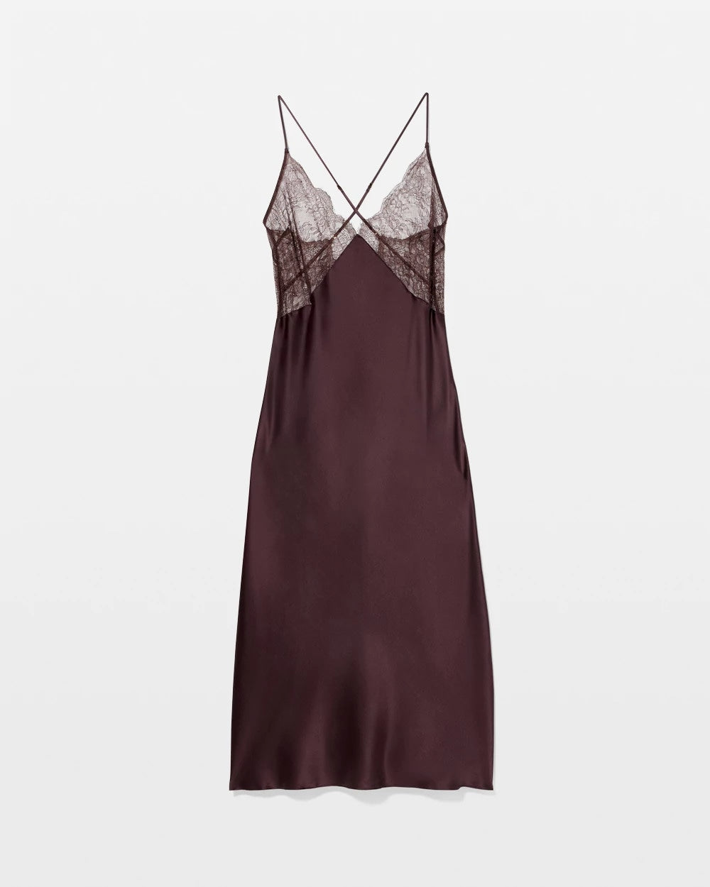 CHOCOLATE PLUM - Soma’s Sexiest Silk + Lace Gown | Soma