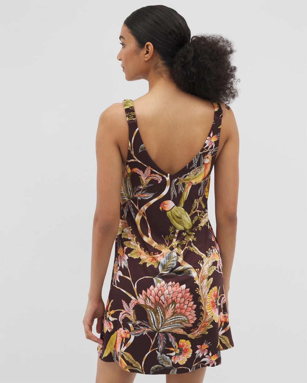 PARROT-DISO PLUME G PLUM - Shirred Strap Chemise | Soma