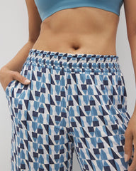 PRISM GEO MID NAVY - Cropped Pajama Pants | Soma