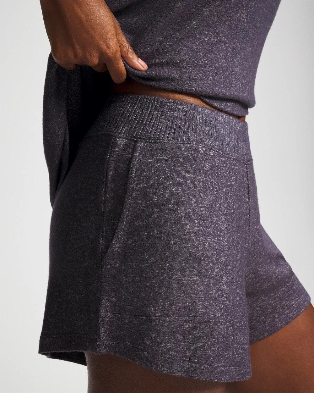 GRAY INK/PEARLED IVORY - CozyLuxe Pajama Short | Soma