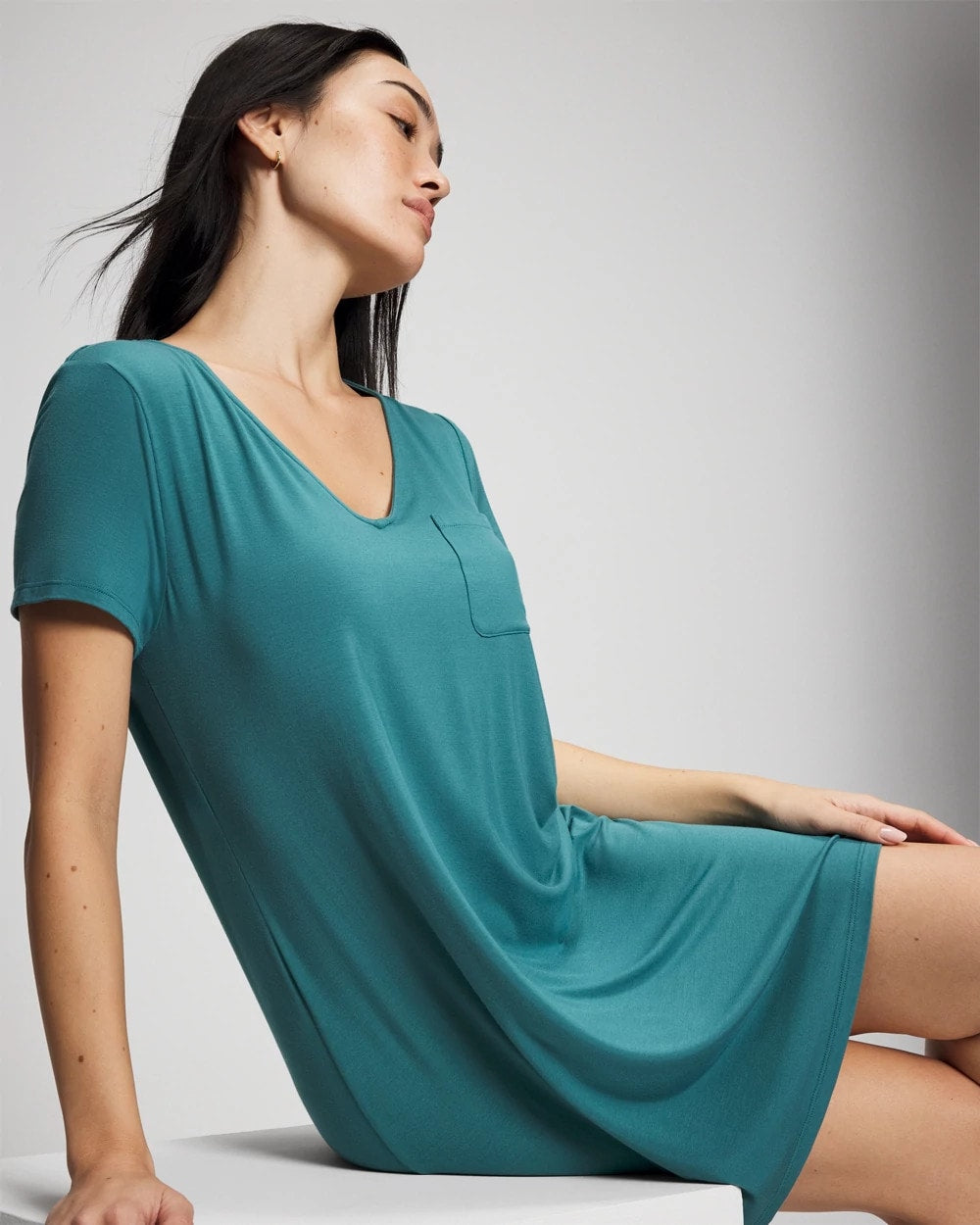 CERULEAN TEAL - Short-Sleeve Sleepshirt | Soma