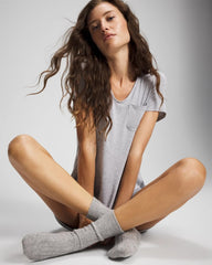 HEATHER OPAL GRAY - Short-Sleeve Sleepshirt | Soma