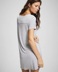 HEATHER OPAL GRAY - Short-Sleeve Sleepshirt | Soma