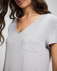 HEATHER OPAL GRAY - Short-Sleeve Sleepshirt | Soma