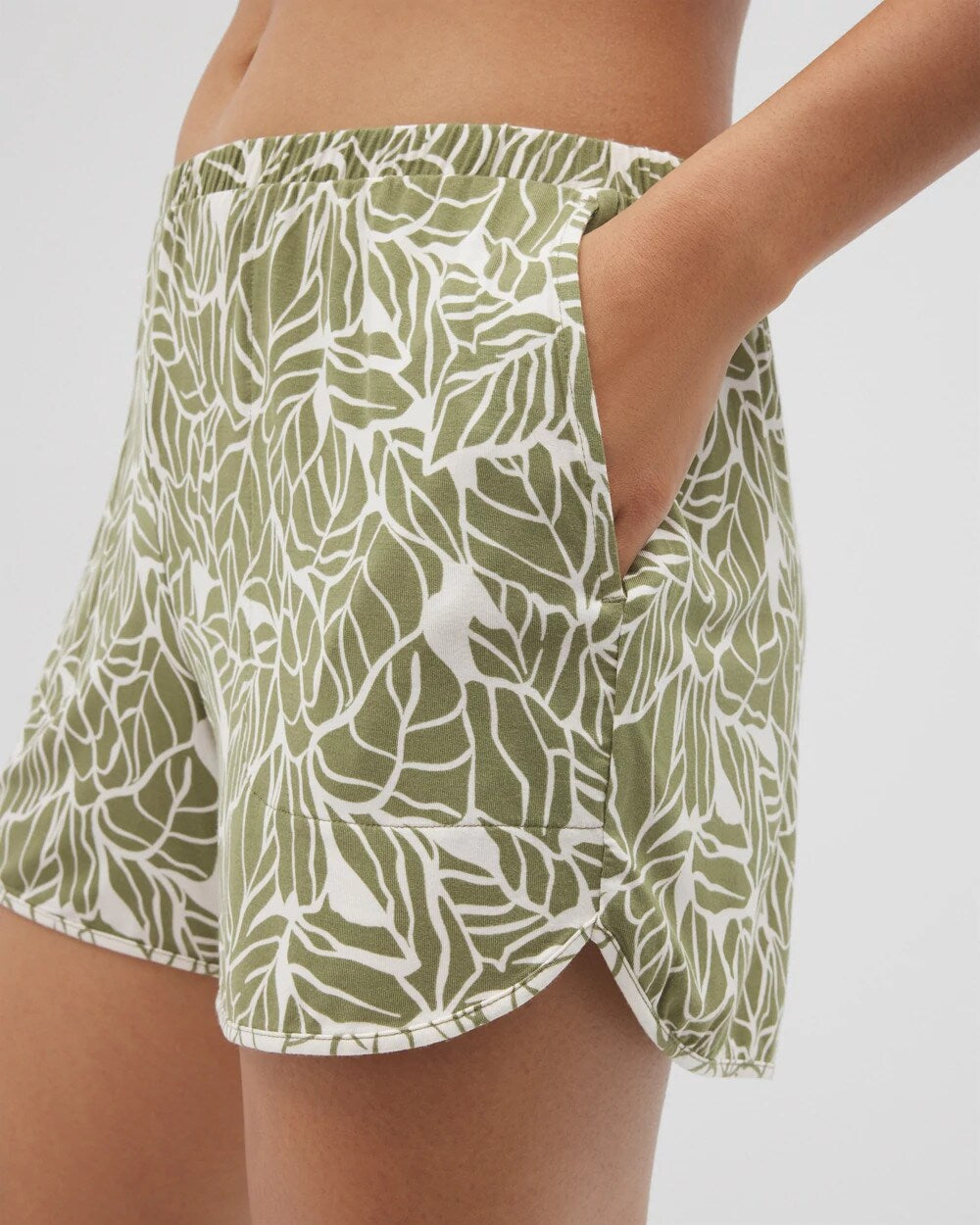 PALMTASTIC VETIVER/CHAMP - Printed Pajama Short | Soma