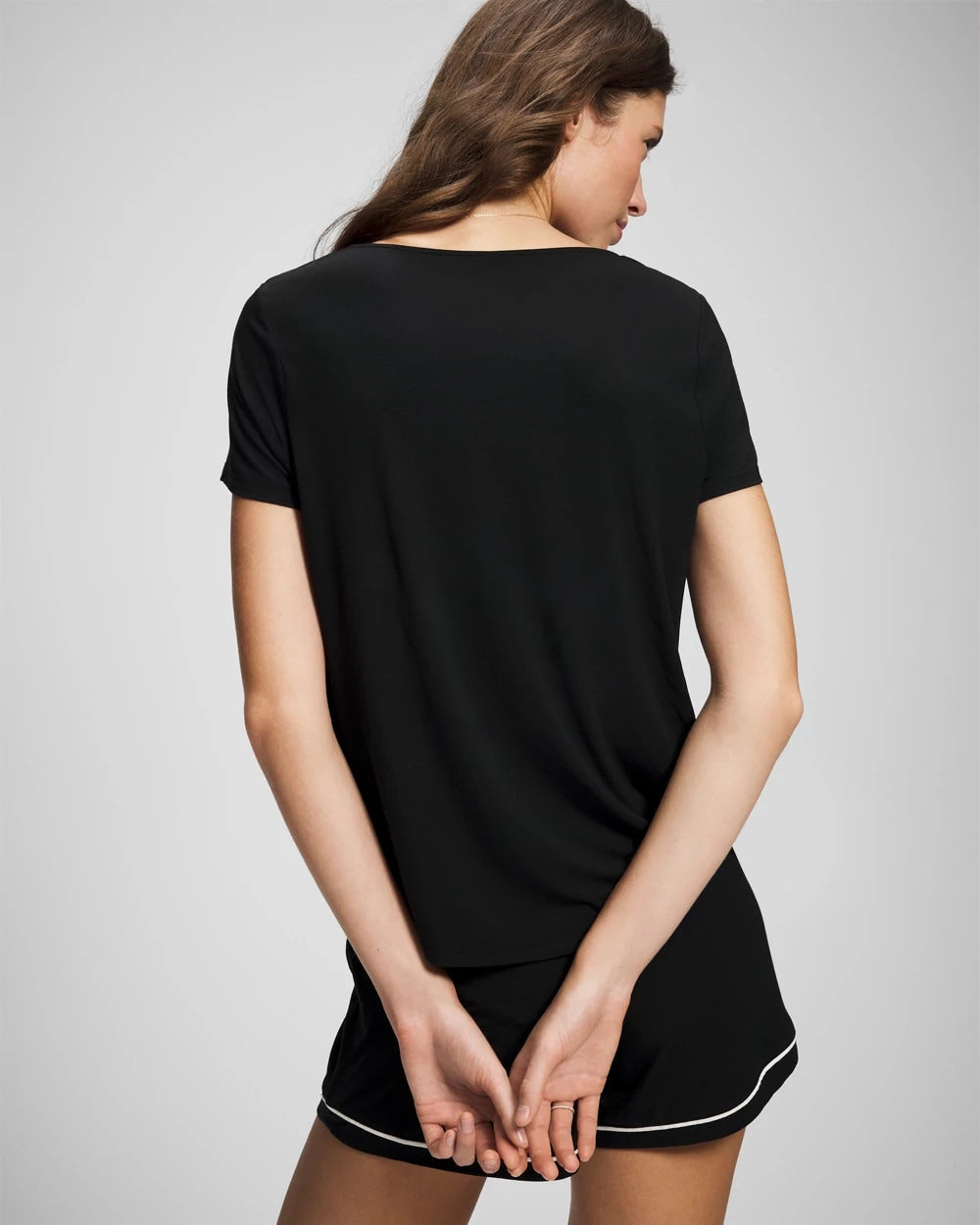 BLACK - Short Sleeve Pajama Tee | Soma