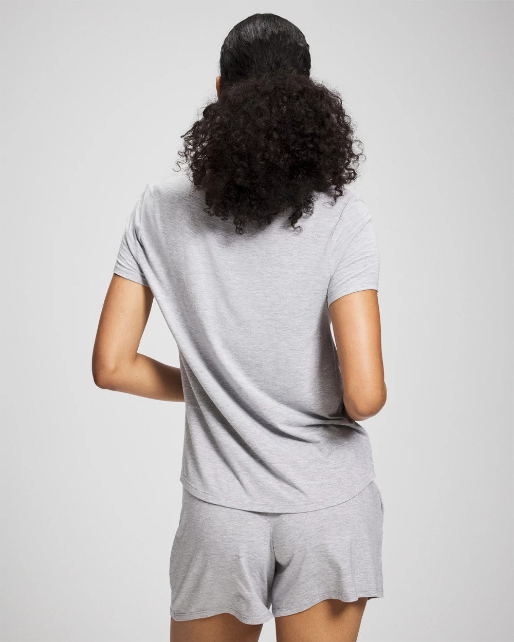 HEATHER OPAL GRAY - Short Sleeve Pajama Tee | Soma
