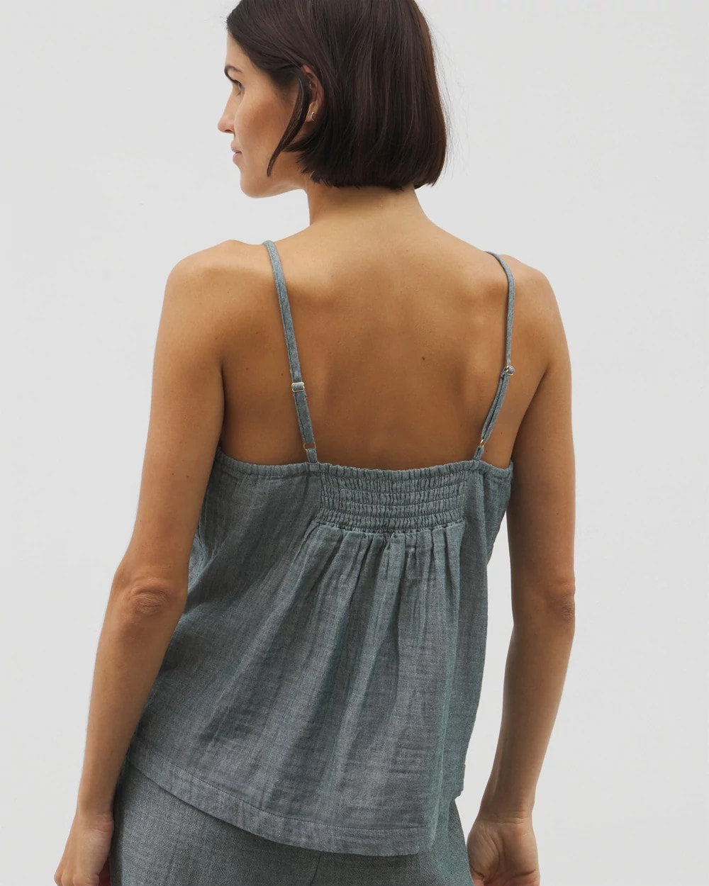 DARK SEA CROSSDYE - Cotton Gauze Pajama Cami | Soma