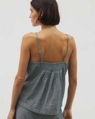 DARK SEA CROSSDYE - Cotton Gauze Pajama Cami | Soma