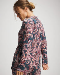 IMPERIAL PAISLEY MD PET - Long-Sleeve Printed Notch Collar Pajama Top | Soma