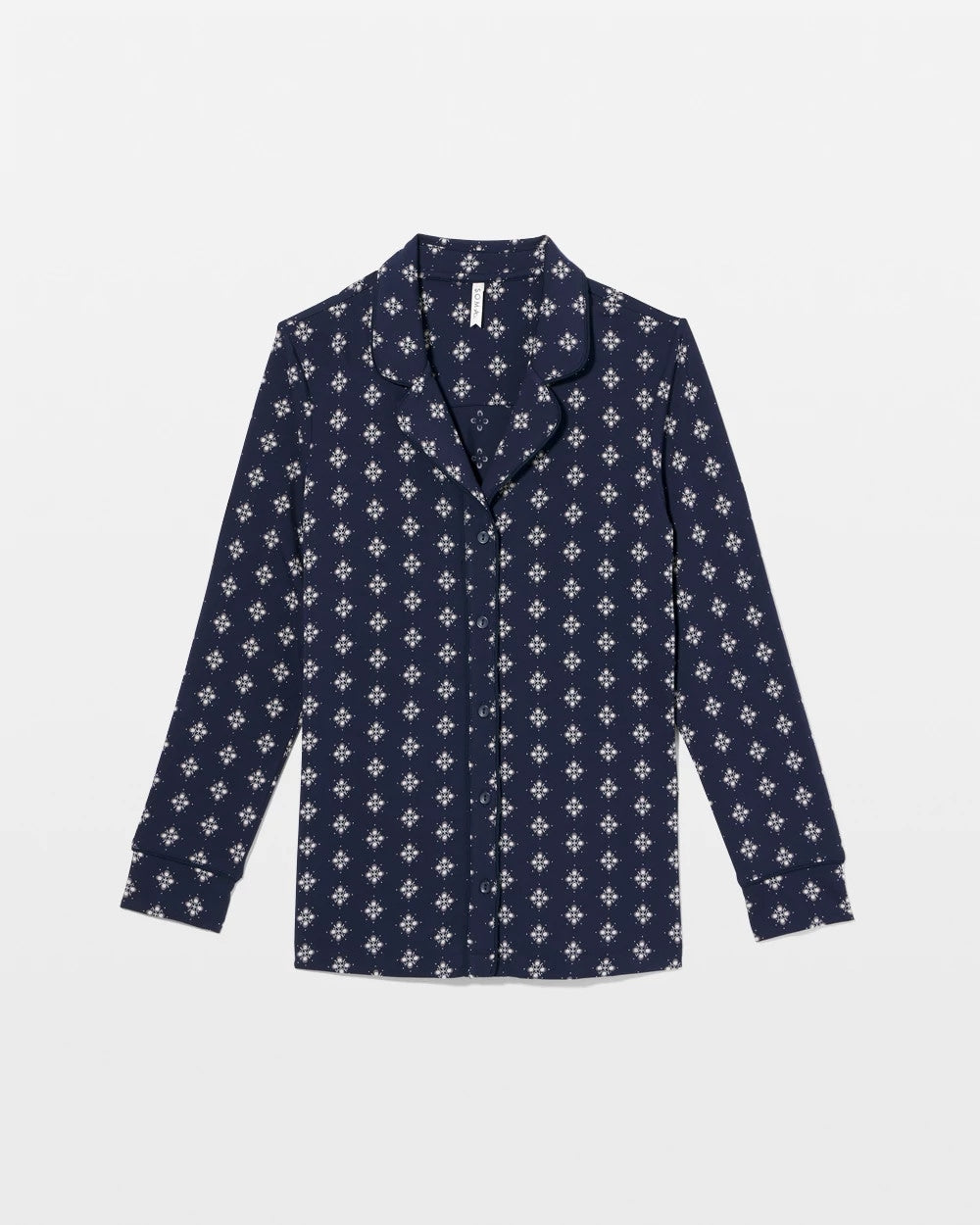 BELLE FOULARD NAVY - Long-Sleeve Printed Notch Collar Pajama Top | Soma