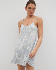 GLOBAL PAISLEY GRAND C - Chemise with Piping | Soma