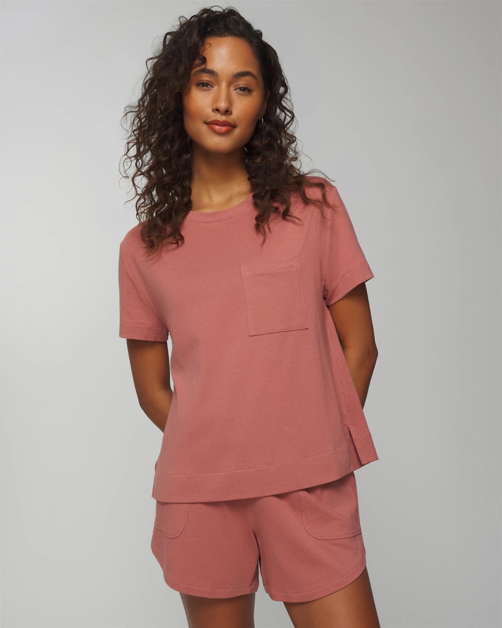 - Short-Sleeve Pocket Pajama Tee | Soma