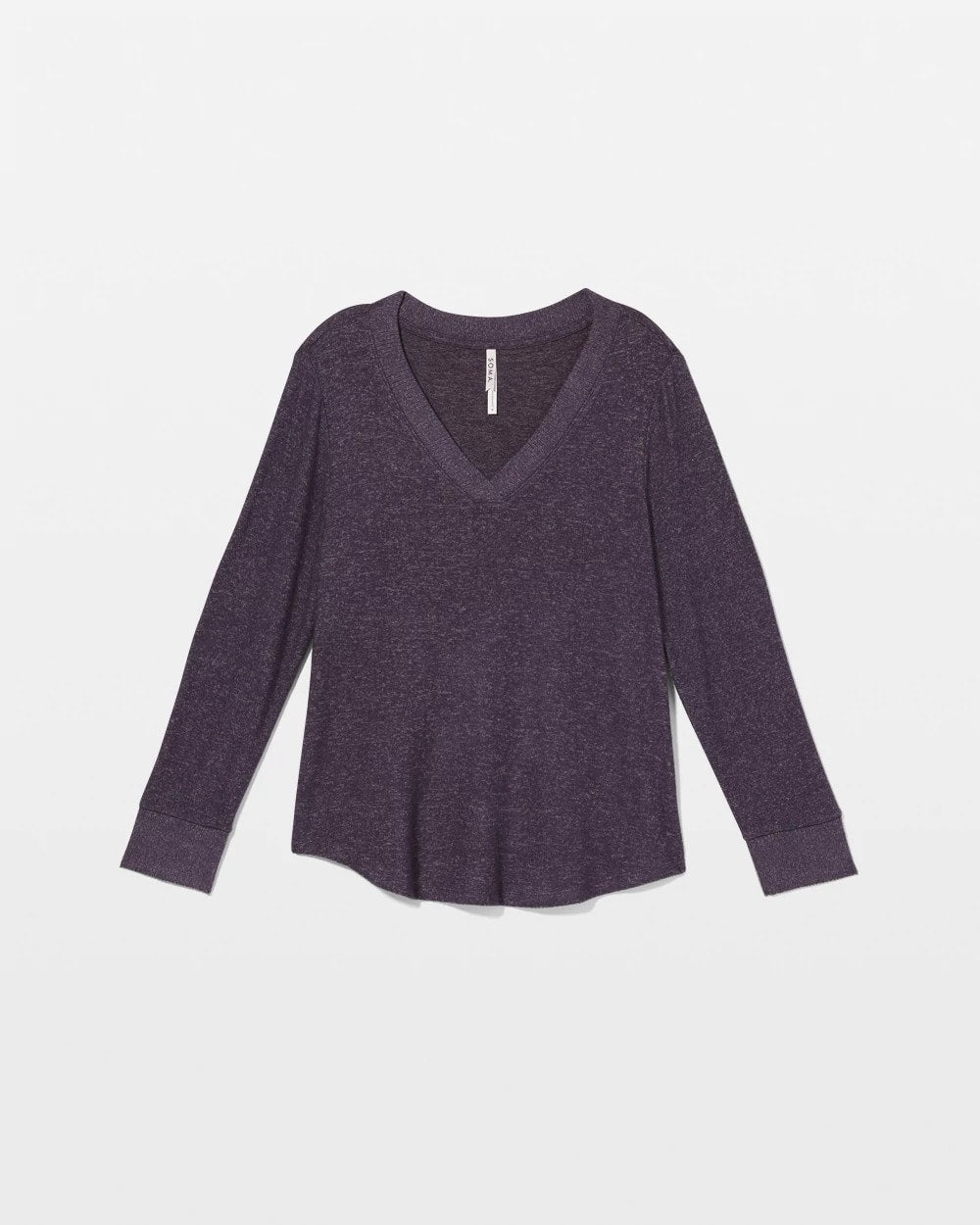 GRAY INK/PEARLED IVORY - Long Sleeve Pajama Tee | Soma