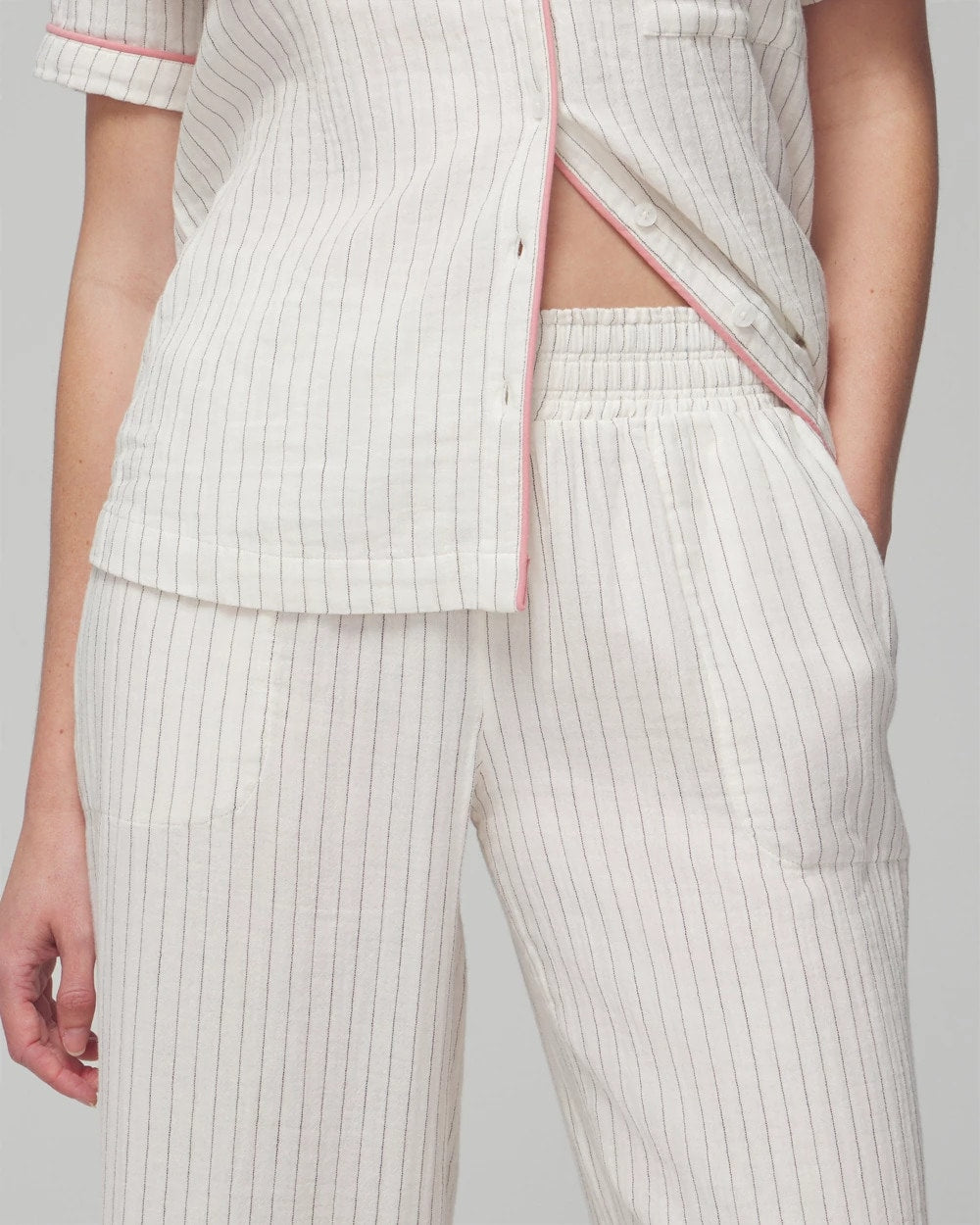 DBL CLOTH BW STRIPE - Pajama Pants | Soma