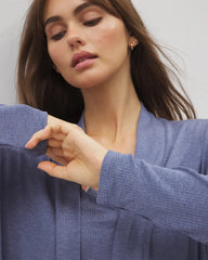 HEATHER DUSK - Lightweight Rib Knit Long Sleeve Wrap | Soma