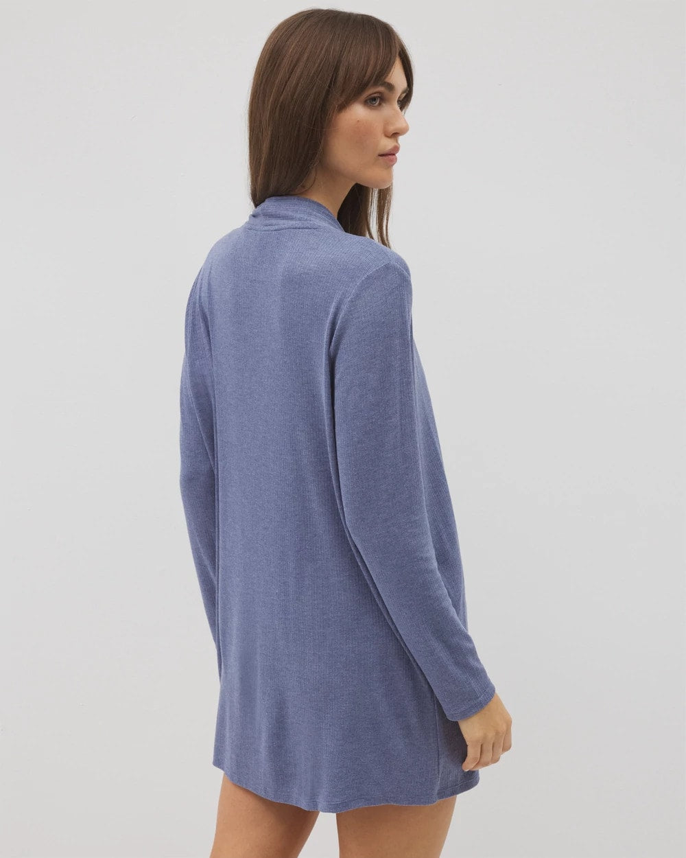 HEATHER DUSK - Lightweight Rib Knit Long Sleeve Wrap | Soma