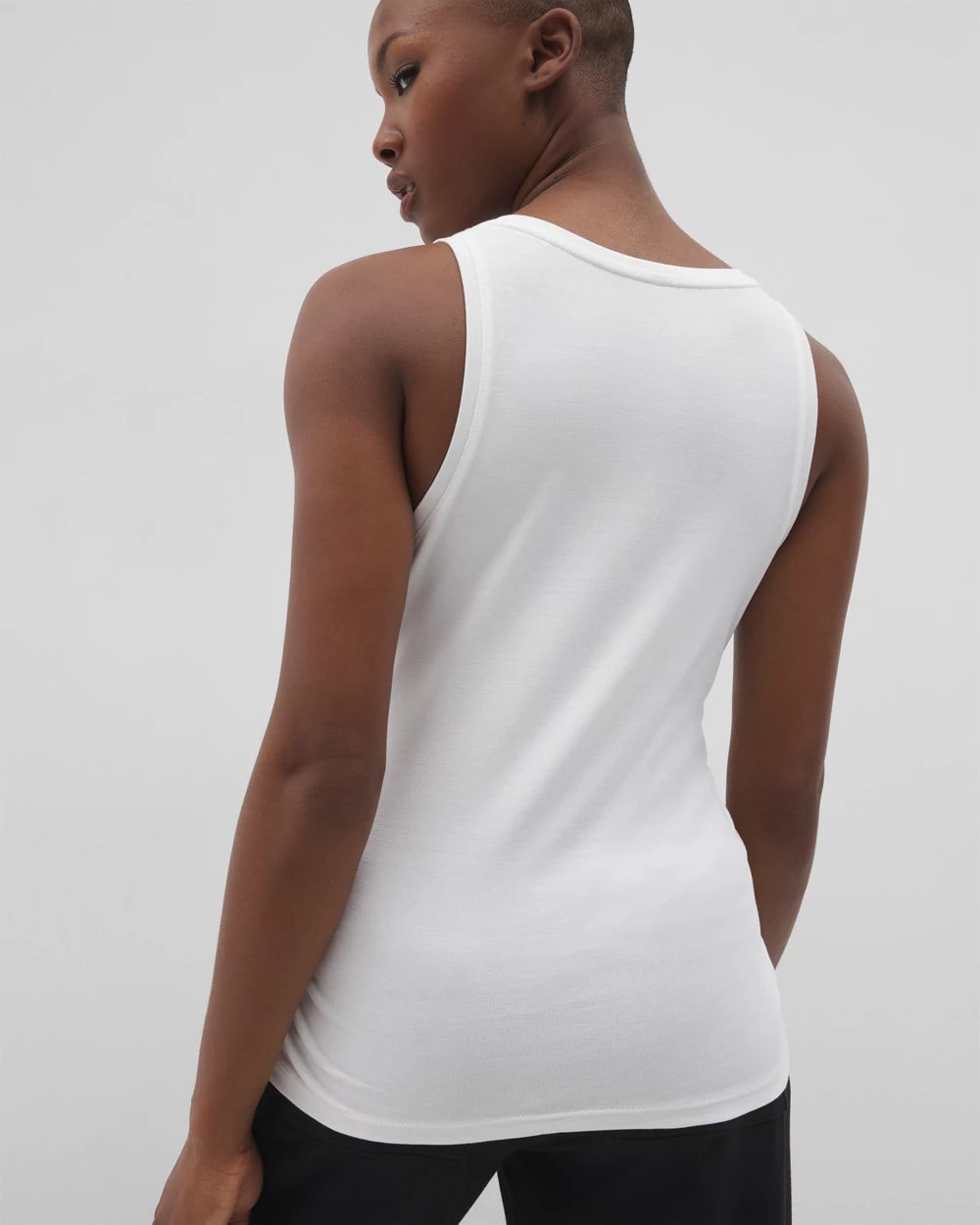 OPTIC WHITE - Ruched Pajama Tank | Soma