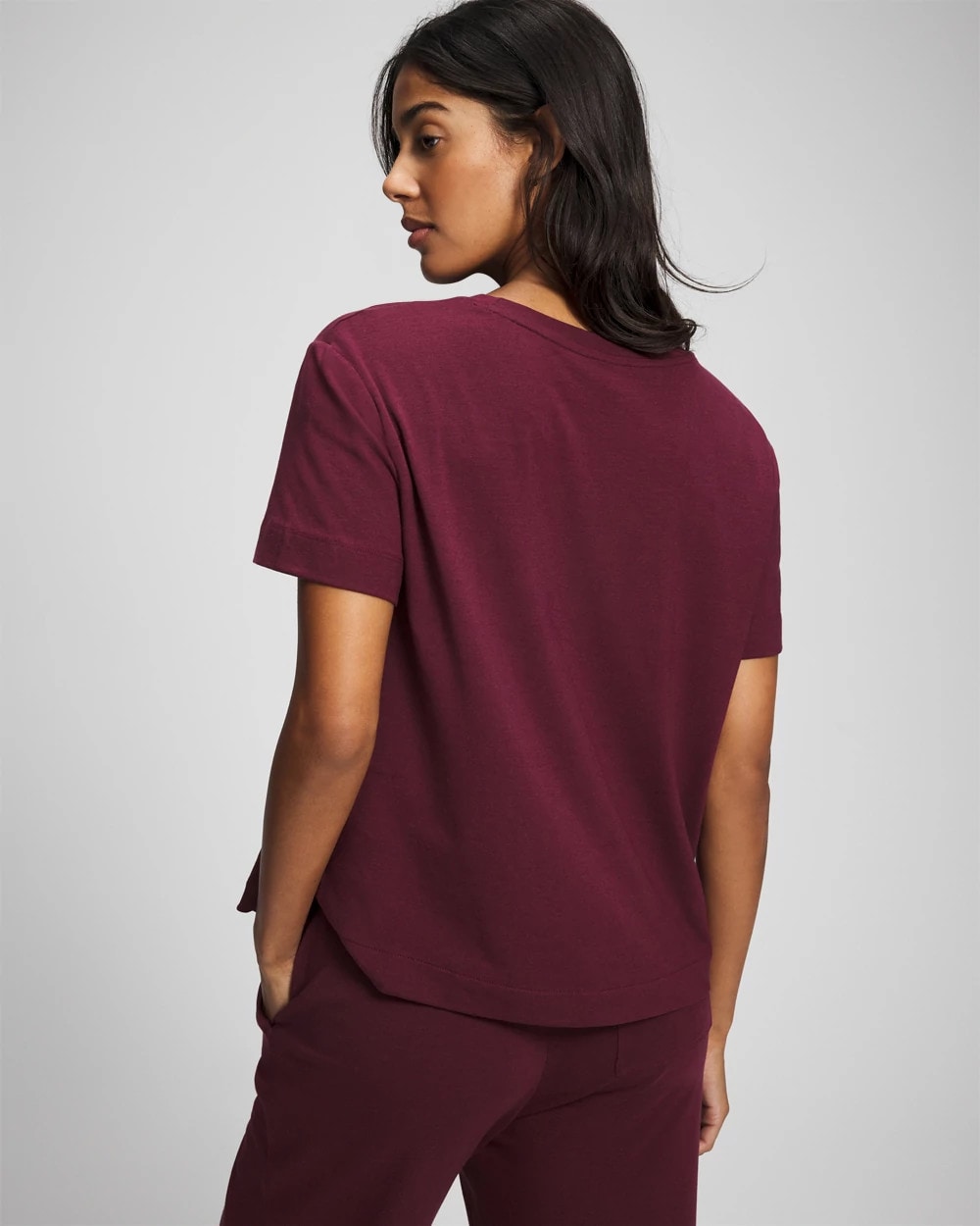 VELVET PLUM - Short-Sleeve Pocket Pajama Tee | Soma