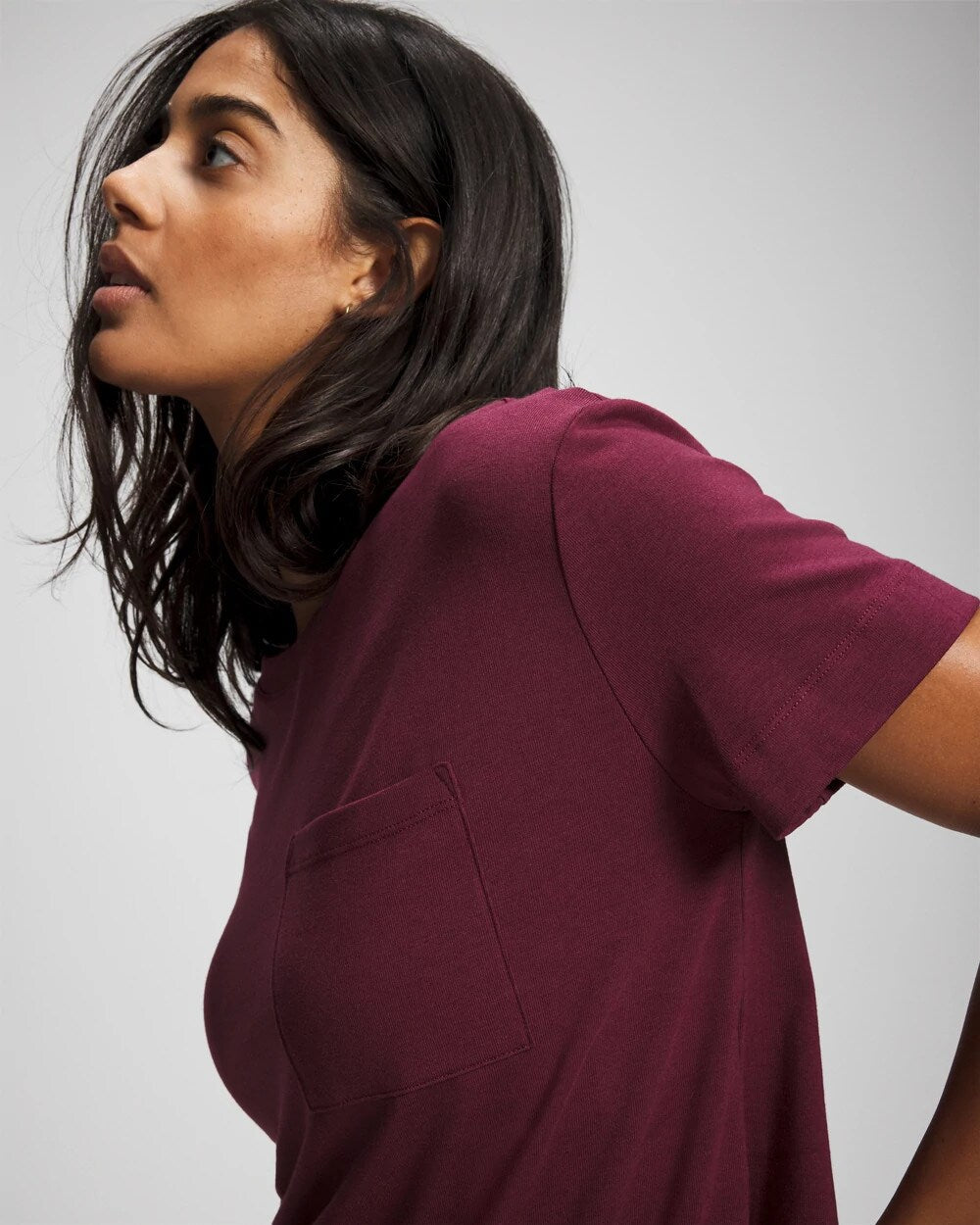 VELVET PLUM - Short-Sleeve Pocket Pajama Tee | Soma