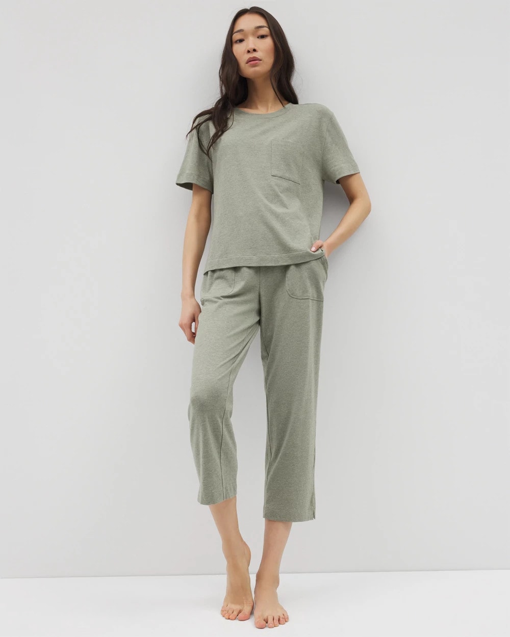 HEATHER HIGHLANDS - Short-Sleeve Pocket Pajama Tee | Soma