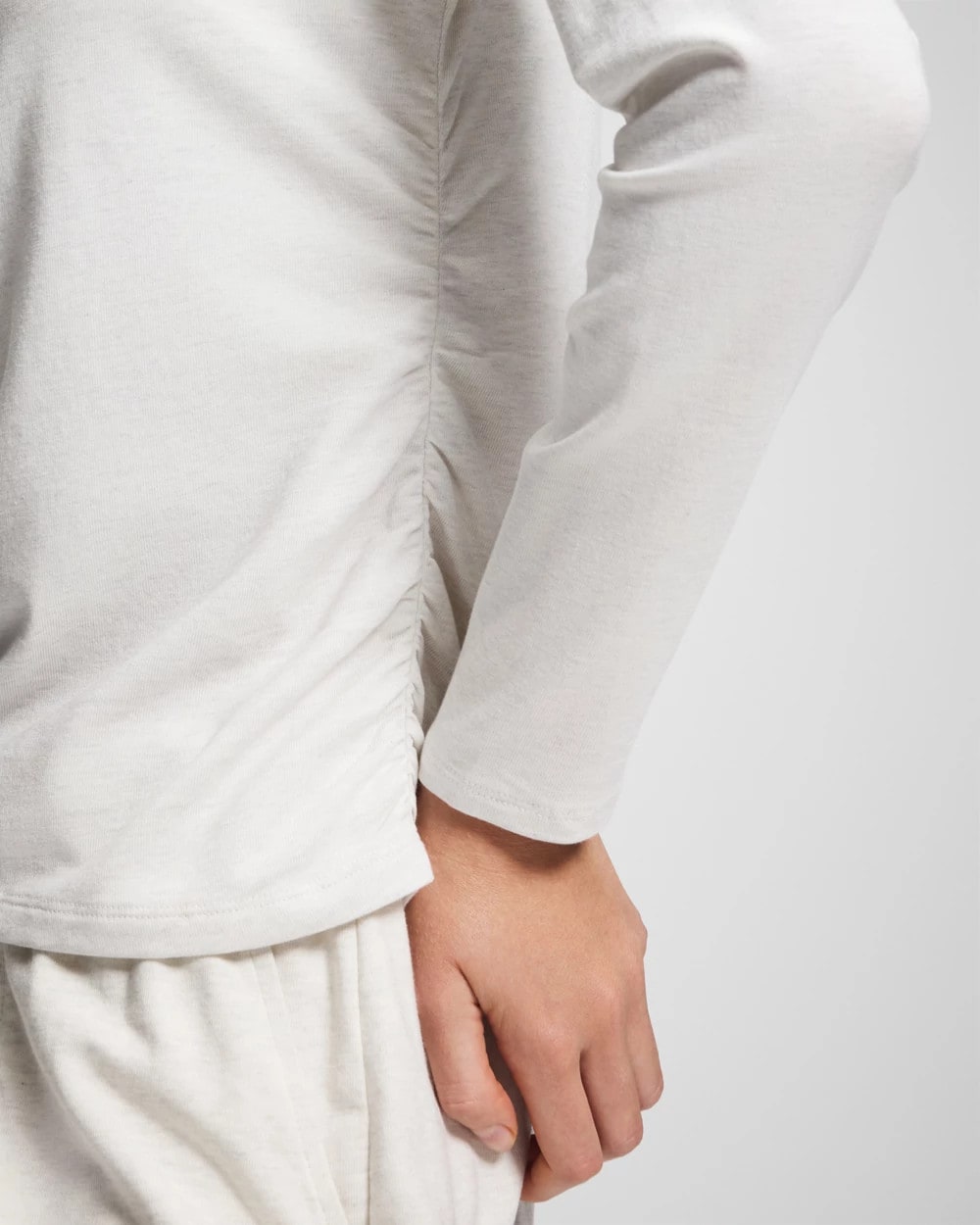 HEATHER CRYSTAL - Ruched Long Sleeve Pajama Tee | Soma