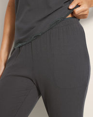 DARK EVERGLADE - Rib Ankle Pajama Pants | Soma