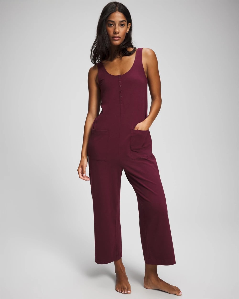 VELVET PLUM - Henley Jumpsuit | Soma