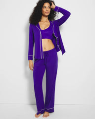 PASSIONFLOWER - Long-Sleeve Notch Collar Pajama Top | Soma