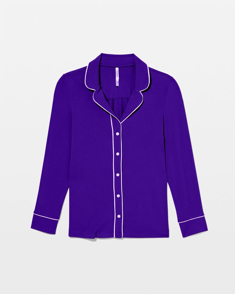 PASSIONFLOWER - Long-Sleeve Notch Collar Pajama Top | Soma