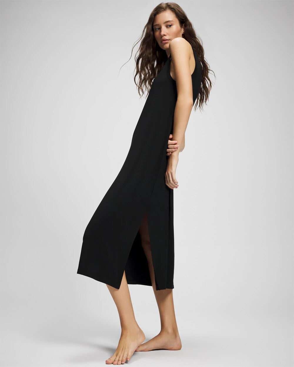 BLACK - Long Tank Sleepshirt | Soma