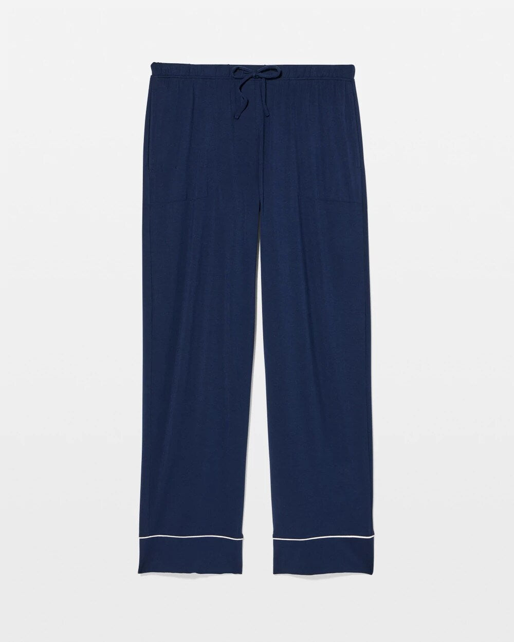NIGHTFALL NAVY - Solid Piped Pajama Pants | Soma