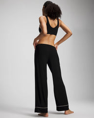 BLACK - Solid Piped Pajama Pants | Soma