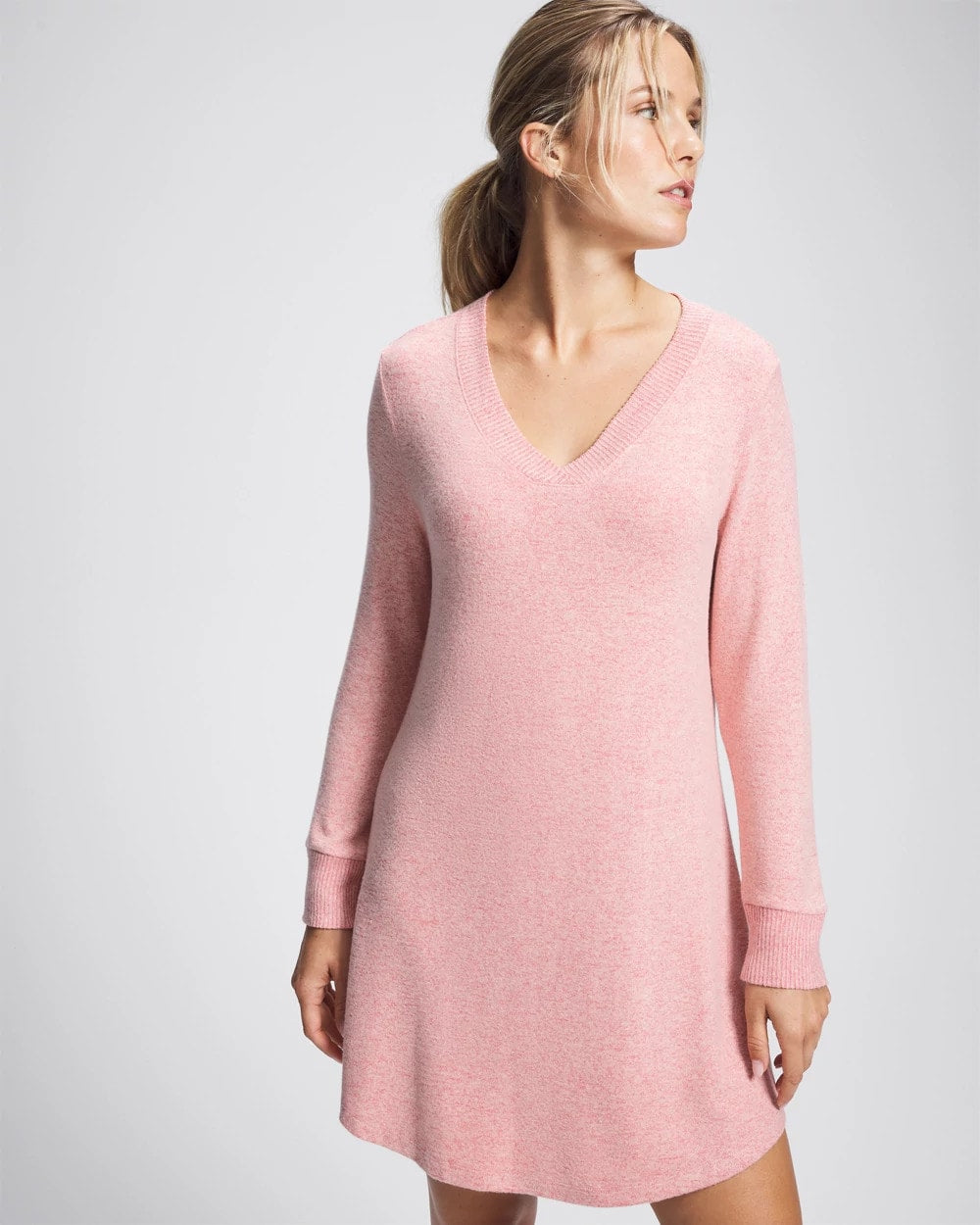 CAMEO PINK/DUSTY ROSE - Long Sleeve Sleepshirt | Soma