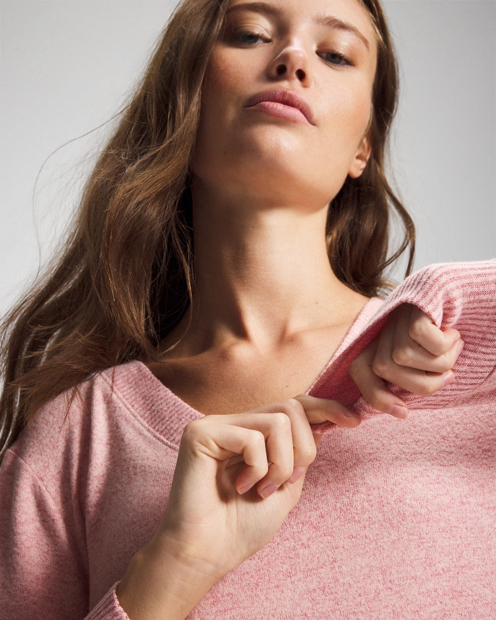 CAMEO PINK/DUSTY ROSE - Long Sleeve Midi Sleepshirt | Soma