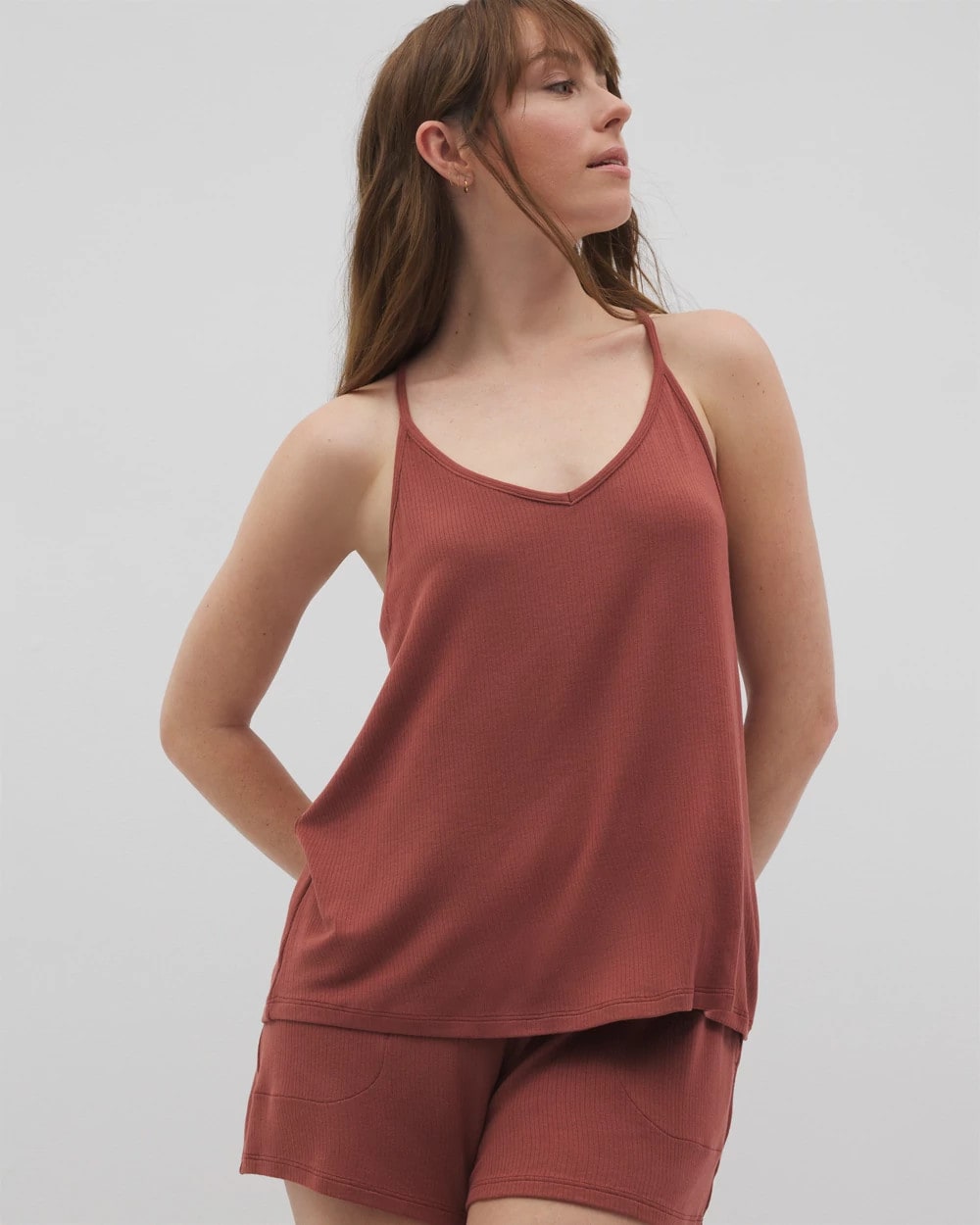 SPICED MAHOGANY - Lightweight Rib Knit Pajama Cami | Soma