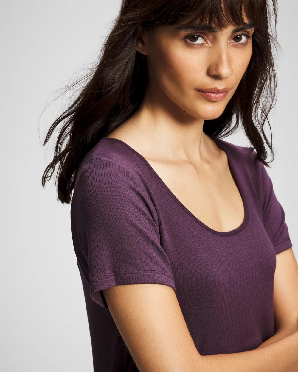 PLUM PERFECT - Lightweight Rib Knit Short Sleeve Pajama Tee | Soma