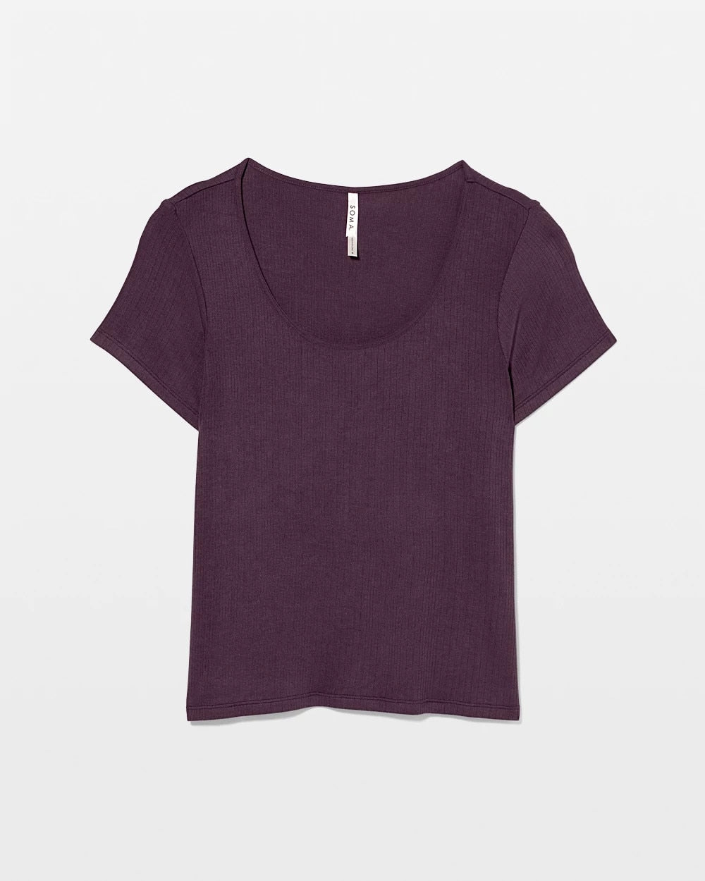 PLUM PERFECT - Lightweight Rib Knit Short Sleeve Pajama Tee | Soma