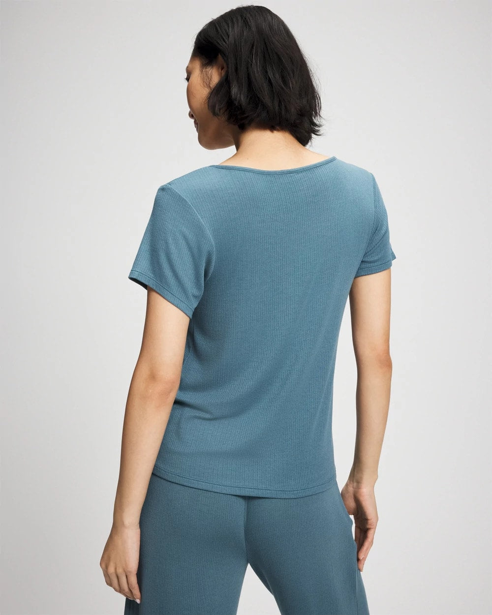 TAPESTRY - Lightweight Rib Knit Short Sleeve Pajama Tee | Soma