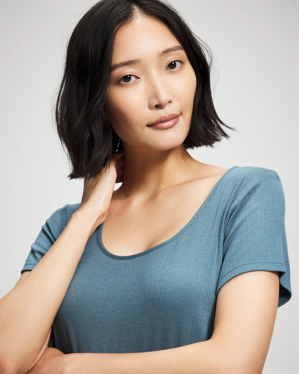 TAPESTRY - Lightweight Rib Knit Short Sleeve Pajama Tee | Soma