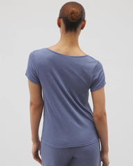 HEATHER DUSK - Lightweight Rib Knit Short Sleeve Pajama Tee | Soma