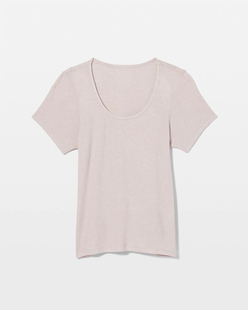 HEATHER BARELY THERE - Lightweight Rib Knit Short Sleeve Pajama Tee | Soma