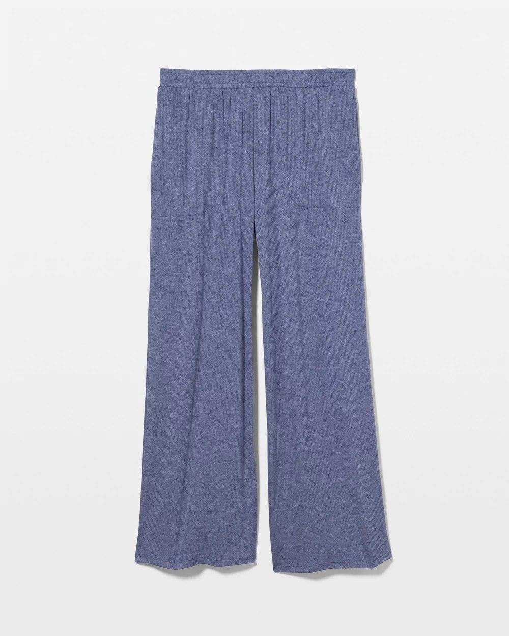 HEATHER DUSK - Lightweight Rib Knit Wide Leg Pajama Pants | Soma