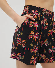 SHAKE YOUR PALM PALMS BLK - Long Pajama Shorts | Soma