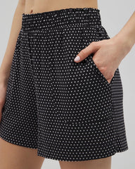 THOUGHTFUL DOT BLACK - Long Pajama Shorts | Soma