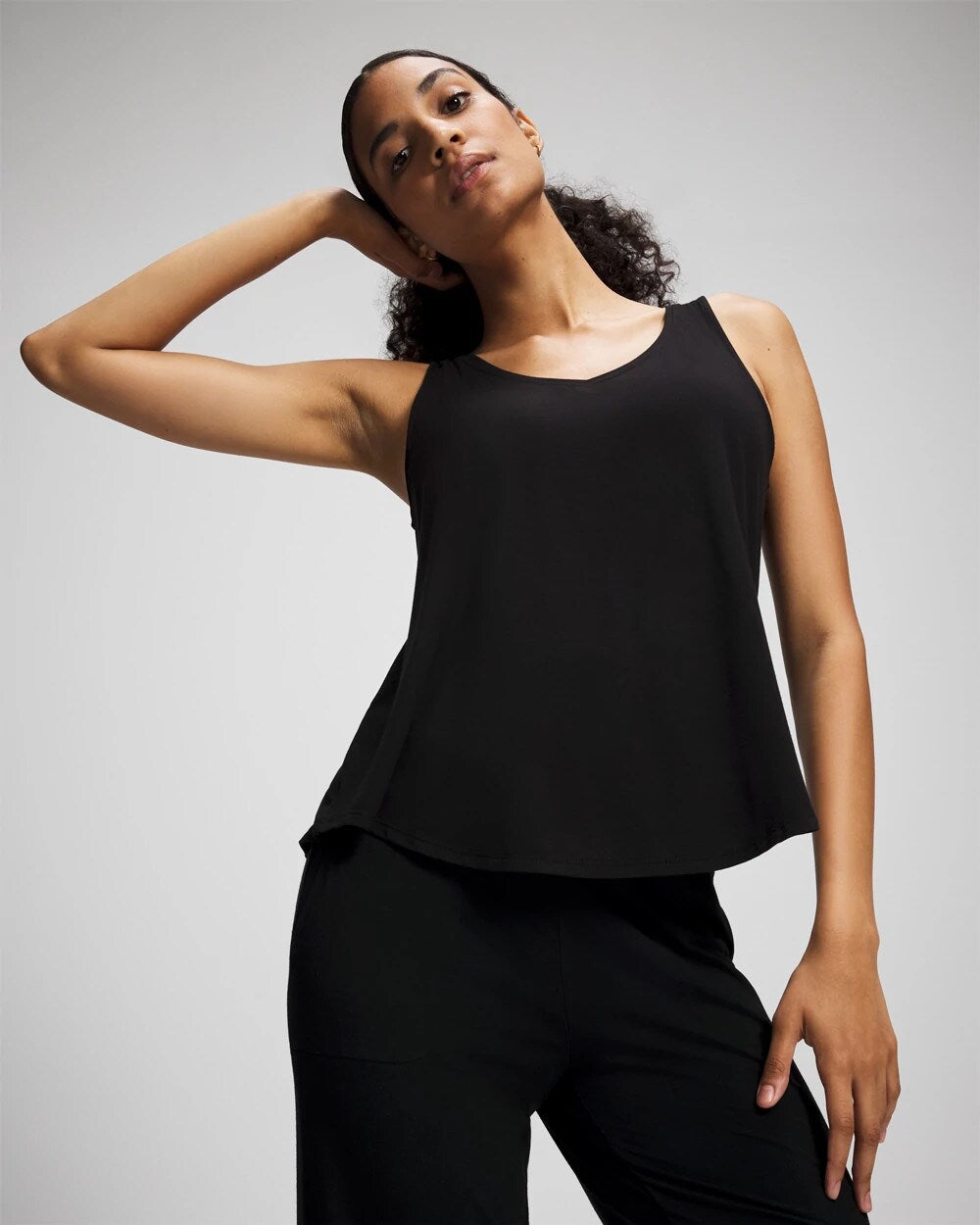 BLACK - V-Neck Pajama Tank | Soma